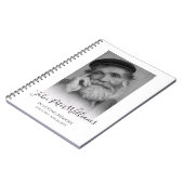 Moderne persoonlijke foto Memorial Guest Notitieboek (Linkerzijde)