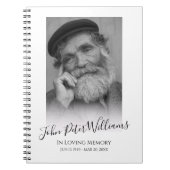 Moderne persoonlijke foto Memorial Guest Notitieboek (Voorkant)