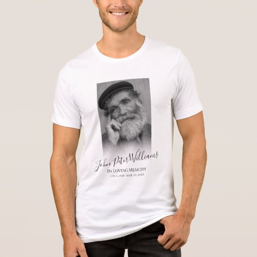 Moderne persoonlijke foto-Memorial Tri-Blend Shirt (Voorkant)