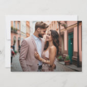 Moderne Persoonlijke Foto Platte Bedankkaart (Achterkant)