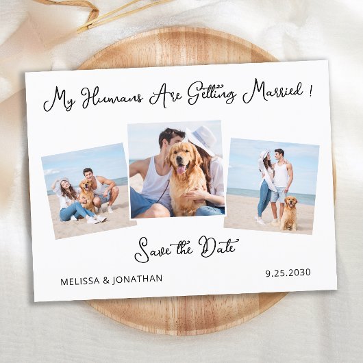 Moderne persoonlijke foto van 3-petten koppelen de aankondigingskaart