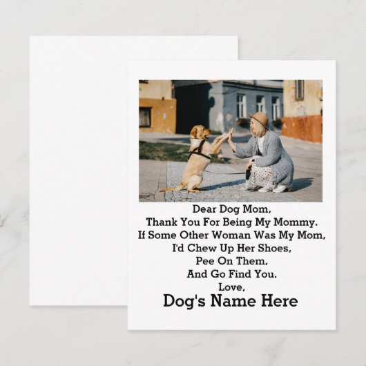 Moderne persoonlijke foto van Dog Mam Moederdag (Voorkant / Achterkant)