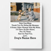 Moderne persoonlijke foto van Dog Mam Moederdag Fotoplaat (voorkant)