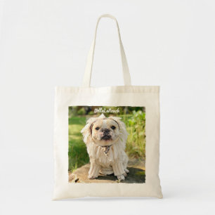 Moderne persoonlijke foto van Dog Tote Bag