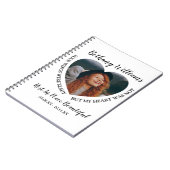 Moderne persoonlijke foto van het hart Memorial Notitieboek (Linkerzijde)