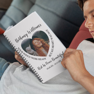 Moderne persoonlijke foto van het hart Memorial Notitieboek