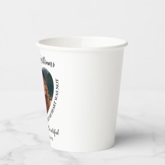 Moderne persoonlijke foto van het hart Memorial Papieren Bekers (Links)