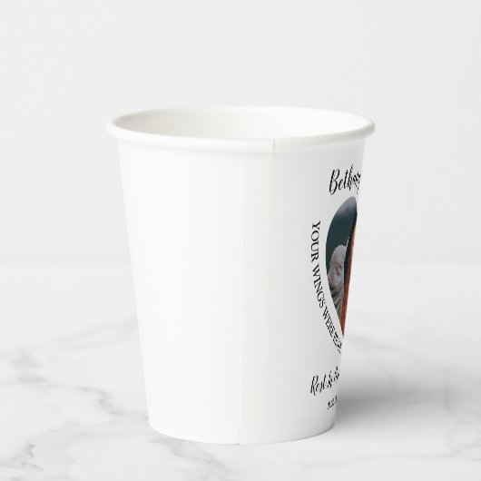 Moderne persoonlijke foto van het hart Memorial Papieren Bekers (Rechts)