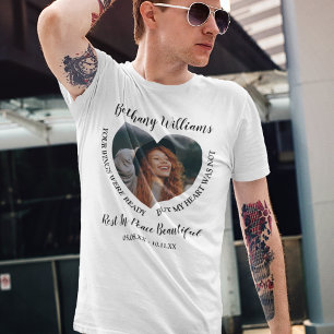 Moderne persoonlijke foto van het hart Memorial T-shirt