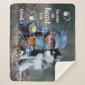 Moderne persoonlijke foto van Hondenliefhebber Sherpa Deken (Voorkant)