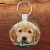 Moderne persoonlijke foto van Hondenliefhebber Sleutelhanger (Voorkant)