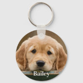 Moderne persoonlijke foto van Hondenliefhebber Sleutelhanger (Achterkant)