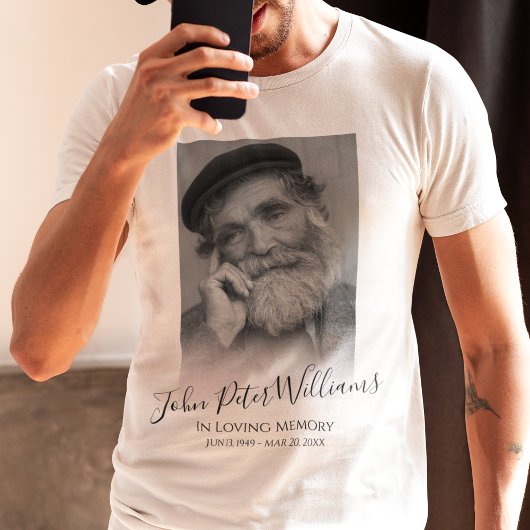 Moderne Persoonlijke Fotobegrafenis Tri-Blend Shirt