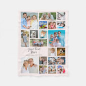 Moderne persoonlijke foto's 19 Collage Roze grijs Fleece Deken (Voorkant)