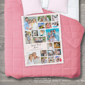Moderne persoonlijke foto's 19 Collage Roze grijs Fleece Deken