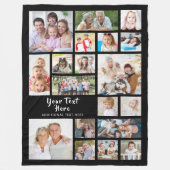 Moderne persoonlijke foto's 19 Collage uw kleur Fleece Deken (Voorkant)