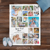 Moderne persoonlijke foto's 19 Collage White Fleece Deken