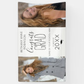 Moderne persoonlijke foto's 2 Afstuderen Spandoek (Verticaal)