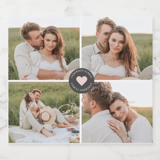 Moderne persoonlijke foto's van Collage Bier Etiket (Enkel label)