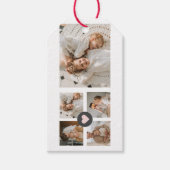 Moderne persoonlijke foto's van Collage Cadeaulabel (Voorkant)