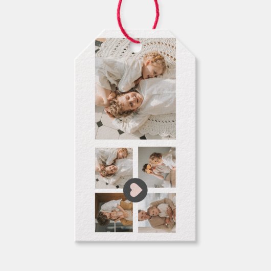 Moderne persoonlijke foto's van Collage Cadeaulabel (Voorkant)