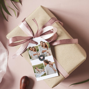 Moderne persoonlijke foto's van Collage Cadeaulabel