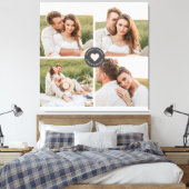 Moderne persoonlijke foto's van Collage Canvas Afdruk (Insitu (Slaapkamer))