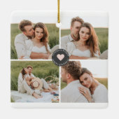 Moderne persoonlijke foto's van Collage Keramisch Ornament (Achterkant)