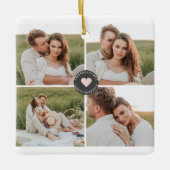 Moderne persoonlijke foto's van Collage Keramisch Ornament (Voorkant)
