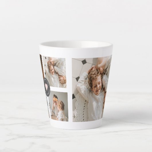 Moderne persoonlijke foto's van Collage Latte Mok (Voorkant)