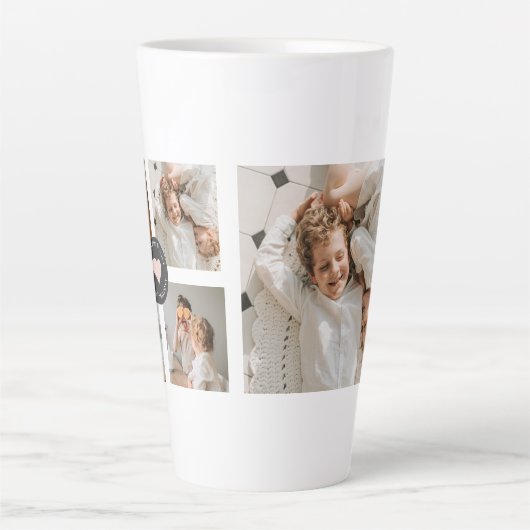 Moderne persoonlijke foto's van Collage Latte Mok (Voorkant)