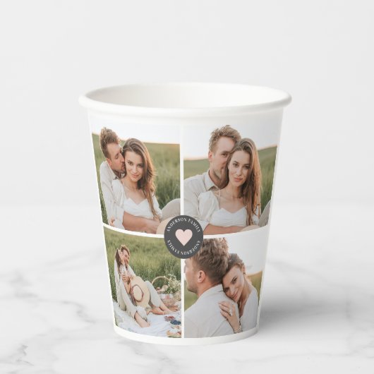 Moderne persoonlijke foto's van Collage Papieren Bekers (Voorkant)