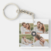 Moderne persoonlijke foto's van Collage Sleutelhanger (voorkant)