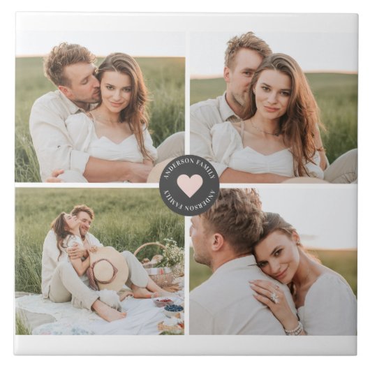 Moderne persoonlijke foto's van Collage Tegeltje (Voorkant)