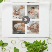 Moderne persoonlijke foto's van Collage Theedoek (Gevouwen)