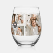 Moderne persoonlijke foto's van Collage Wijnglas Zonder Voet (Achterkant)