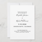 Moderne persoonlijke foto's van Pet Weddenschap Save The Date (Achterkant)