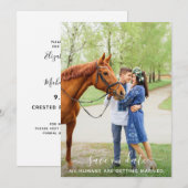 Moderne persoonlijke foto's van Pet Weddenschap Save The Date (Voorkant / Achterkant)