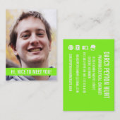 Moderne persoonlijke foto's Visitekaartjes (Voorkant / Achterkant)