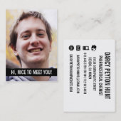 Moderne persoonlijke foto's Visitekaartjes (Voorkant / Achterkant)