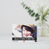 Moderne persoonlijke foto's Visitekaartjes (Staand voorkant)