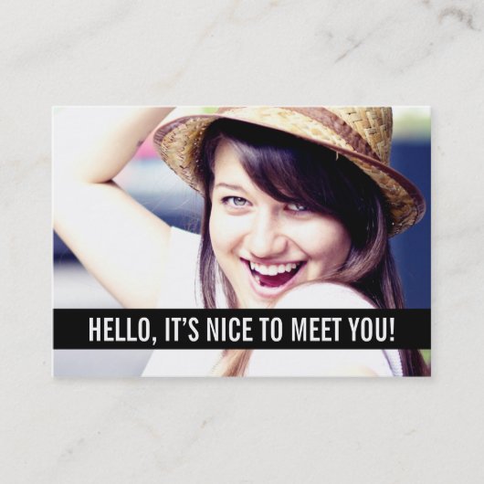 Moderne persoonlijke foto's Visitekaartjes (Voorkant)