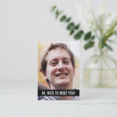 Moderne persoonlijke foto's Visitekaartjes (Staand voorkant)