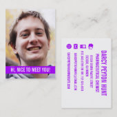 Moderne persoonlijke foto's Visitekaartjes (Voorkant / Achterkant)