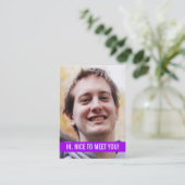 Moderne persoonlijke foto's Visitekaartjes (Staand voorkant)