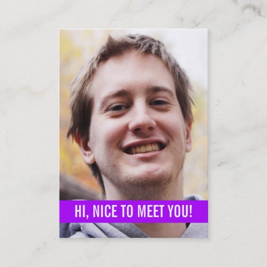 Moderne persoonlijke foto's Visitekaartjes (Voorkant)