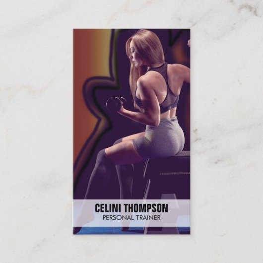 Moderne persoonlijke geschiktheid voor trainers QR Visitekaartje (Voorkant)