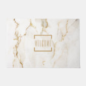 Moderne, persoonlijke Gold Effect Marble Deurmat (Voorkant)