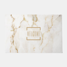 Moderne, persoonlijke Gold Effect Marble Deurmat