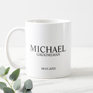 Moderne persoonlijke Groomsman Koffiemok